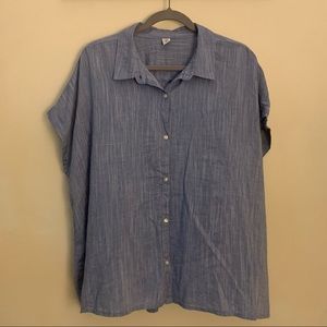 NWOT Chambray Button Down Top